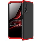 Microsonic Xiaomi Mi 10T Kılıf Double Dip 360 Protective Siyah Kırmızı