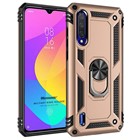 Microsonic Xiaomi Mi 9 Lite Kılıf Military Ring Holder Gold