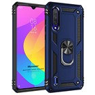 Microsonic Xiaomi Mi 9 Lite Kılıf Military Ring Holder Lacivert