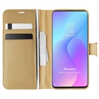 Microsonic Xiaomi Mi 9T Kılıf Delux Leather Wallet Gold