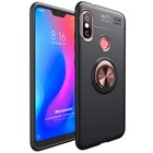 Microsonic Xiaomi Mi A2 Mi 6X Kılıf Kickstand Ring Holder Siyah Rose