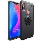 Microsonic Xiaomi Mi A2 Mi 6X Kılıf Kickstand Ring Holder Siyah