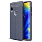 Microsonic Xiaomi Mi Mix 3 Kılıf Deri Dokulu Silikon Lacivert