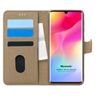 Microsonic Xiaomi Mi Note 10 Lite Kılıf Fabric Book Wallet Gold