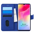 Microsonic Xiaomi Mi Note 10 Lite Kılıf Fabric Book Wallet Lacivert