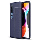 Microsonic Xiaomi Mi Note 10 Pro Kılıf Deri Dokulu Silikon Lacivert