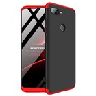 Microsonic Xiaomi Mi 8 Lite Kılıf Double Dip 360 Protective Siyah Kırmızı