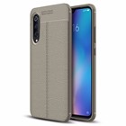 Microsonic Xiaomi Mi 9 Kılıf Deri Dokulu Silikon Gri