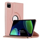 Microsonic Xiaomi Pad 6 Kılıf 360 Rotating Stand Deri Rose Gold