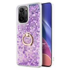 Microsonic Xiaomi Redmi K40 Pro Kılıf Glitter Liquid Holder Mor