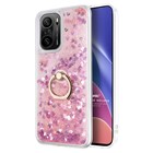 Microsonic Xiaomi Redmi K40 Pro Kılıf Glitter Liquid Holder Pembe