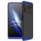 Microsonic Xiaomi Poco M4 Pro 4G Kılıf Double Dip 360 Protective Siyah Mavi