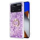 Microsonic Xiaomi Poco M4 Pro 4G Kılıf Glitter Liquid Holder Mor