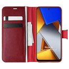 Microsonic Xiaomi Poco M4 Pro 4G Kılıf Delux Leather Wallet Kırmızı