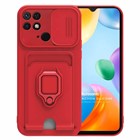 Microsonic Xiaomi Poco C40 Kılıf Multifunction Silicone Kırmızı