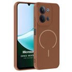 Microsonic Xiaomi Redmi 15C Kılıf Zeno MagSafe Kahverengi