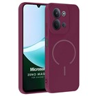 Microsonic Xiaomi Redmi 15C Kılıf Zeno MagSafe Mürdüm