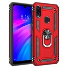 Microsonic Xiaomi Redmi 7 Kılıf Military Ring Holder Kırmızı