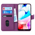 Microsonic Xiaomi Redmi 8 Kılıf Fabric Book Wallet Mor