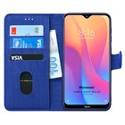 Microsonic Xiaomi Redmi 8A Kılıf Fabric Book Wallet Lacivert