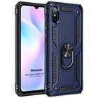 Microsonic Xiaomi Redmi 9A Kılıf Military Ring Holder Lacivert