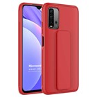 Microsonic Xiaomi Redmi Note 9 4G Kılıf Hand Strap Kırmızı