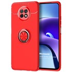 Microsonic Xiaomi Redmi Note 9T Kılıf Kickstand Ring Holder Kırmızı