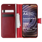 Microsonic Xiaomi Redmi A4 Kılıf Delux Leather Wallet Kırmızı