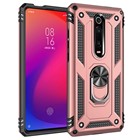 Microsonic Xiaomi Redmi K20 Kılıf Military Ring Holder Rose Gold