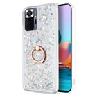 Microsonic Xiaomi Redmi Note 10 Pro Max Kılıf Glitter Liquid Holder Gümüş