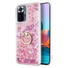 Microsonic Xiaomi Redmi Note 10 Pro Kılıf Glitter Liquid Holder Pembe