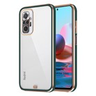 Microsonic Xiaomi Redmi Note 10 Kılıf Laser Plated Soft Koyu Yeşil