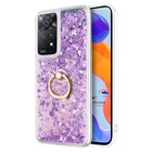 Microsonic Xiaomi Redmi Note 11 Pro 5G Kılıf Glitter Liquid Holder Mor