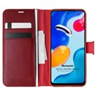 Microsonic Xiaomi Redmi Note 11S Kılıf Delux Leather Wallet Kırmızı