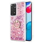 Microsonic Xiaomi Redmi Note 11S Kılıf Glitter Liquid Holder Pembe