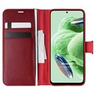 Microsonic Xiaomi Redmi Note 12 Kılıf Delux Leather Wallet Kırmızı