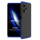 Microsonic Xiaomi Redmi Note 12 Pro Kılıf Double Dip 360 Protective Siyah Mavi