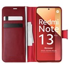 Microsonic Xiaomi Redmi Note 13 Pro 4G Kılıf Delux Leather Wallet Kırmızı