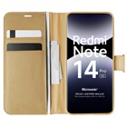 Microsonic Xiaomi Redmi Note 14 Pro 5G Kılıf Delux Leather Wallet Gold