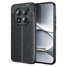 Microsonic Xiaomi Note 14 Pro 5G Kılıf Deri Dokulu Silikon Siyah