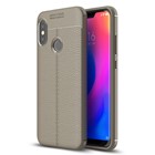 Microsonic Xiaomi Redmi Note 6 Pro Kılıf Deri Dokulu Silikon Gri