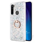 Microsonic Xiaomi Redmi Note 8 Kılıf Glitter Liquid Holder Gümüş