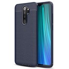 Microsonic Xiaomi Redmi Note 8 Pro Kılıf Deri Dokulu Silikon Lacivert