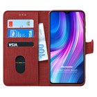 Microsonic Xiaomi Redmi Note 8 Pro Kılıf Fabric Book Wallet Kırmızı