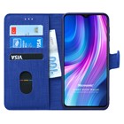 Microsonic Xiaomi Redmi Note 8 Pro Kılıf Fabric Book Wallet Lacivert