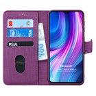 Microsonic Xiaomi Redmi Note 8 Pro Kılıf Fabric Book Wallet Mor