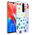 Microsonic Xiaomi Redmi Note 8 Pro Braille Feel Desenli Kılıf Heart