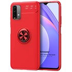 Microsonic Xiaomi Redmi Note 9 4G Kılıf Kickstand Ring Holder Kırmızı