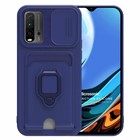 Microsonic Xiaomi Redmi Note 9 4G Kılıf Multifunction Silicone Lacivert