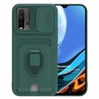 Microsonic Xiaomi Redmi Note 9 4G Kılıf Multifunction Silicone Yeşil